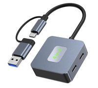 Koolenry USB 3.2 Hub USB C Hub USB-C/USB-A to 10Gbps USB 3.2 Mini 4 Port USB Hub 2xUSB3.2+2xUSB-C3.2 Docking Station USB Adapter