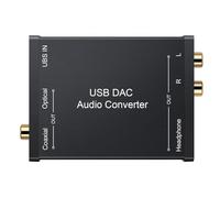 Koolenry USB Audio Converter Digital Coaxial Optical Interface- 3.5mm Headphone Jack& Stereo Output, for PC Sound Card Adapter