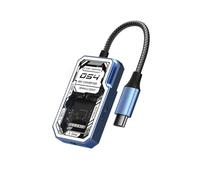 Koolenry USB C 4-In-1 Transparent Hub with USB3.0 and RJ45, Ultimate Docking Solution for PC Laptops