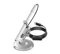 Koolenry USB-C Digital Microscope, 10X to 200X Magnification Portable Camera with 8 LED Lights, Handheld Rotating Metal Stand