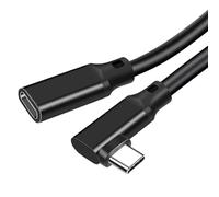 Koolenry USB-C Extension Cable 90 Degree Elbow USB 3.2 Gen2, PD 100W, 20Gbps Data Transfer for Monitor Casting,VR 1M