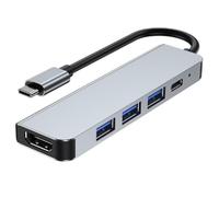 Koolenry USB C Hub 5-Port 4K -Compatible PD Fast Charge USB 3.0 2.0 HUB 4K 30Hz Charging Dock