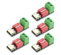 Koolenry USB Type-C PD Fast Charging Test Board 5Pcs 5-20V Adjustable PD Trigger Module 100W Power Supply Tester