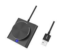 Koolenry USB Volume Control Knob External Audio Adjuster with USB Cable for PC Speaker Knob Switch