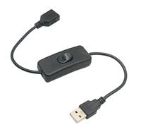 Koolenry USB2.0 Charging Extension Cable Power Cord with Switch 1m for Desk Lamp Fan Driving Recorder