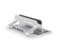 Koolenry Vertical Adjustable Laptop Stand, Aluminum Dock Holder, Supports 11-17.3" Laptops Tablets with 3.0 Hub