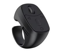 Koolenry Video Flipping and Browsing Remote Control BT 5.3 Page Turner Finger Ring Mouse Fingertip Black