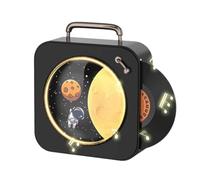 Koolenry Vintage Bluetooth Player Stereo Sound Stereo Sound Effects Radio Vinyl Record Small Stereo Home CD Player Black