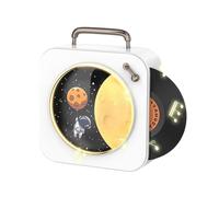 Koolenry Vintage Bluetooth Player Stereo Sound Stereo Sound Effects Radio Vinyl Record Small Stereo Home CD Player White