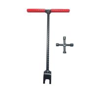 Koolenry Water Meter Key 17 Inch with 4-Way Utility Key - Heavy-Duty Water Shut Off Tool for Curb Main