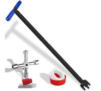 Koolenry Water Meter Key Shut Off Tool 15 Inch to 28 Inch with 4-Way Utilities Key, T-Handle Removable Water Meter Wrench
