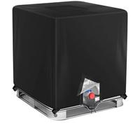 Koolenry Waterproof 1000l Water Tank Container Cover BarrelCover Sunshade Protective Tote for Lawn Rain Against Strong Winds A