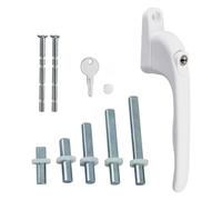 Koolenry Window Handle, for, White, Universal Window Handle, Flat Handle, Key Lock, for Double Glazing
