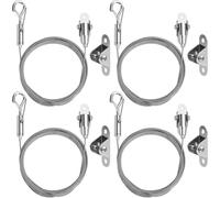 Koolenry Wire Curtain Hanging System 4 Sets Picture Hanging Wire Kit Picture Hanging Kit Wire
