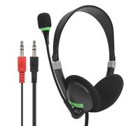 Koolenry Wired Headphones 3.5mm Jack Noise-Canceling Headset with Microphone USB Adapter Earphone for Laptop PC Computer