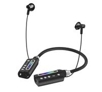 Koolenry Wireless Bluetooth5.3 Anchor Headset Display Voice Control Headset High Sound Quality Neck Style:Semi-in-Ear