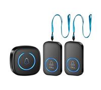 Koolenry Wireless Lanyard Call Pager System Emergency SOS Pager Emergency Call Button for Kids Elderly Call System UK Plug Black