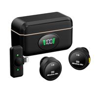 Koolenry Wireless Lavalier Microphone Magnetic Clip, 48kHz, 50 Hours Battery Life, Noise-Canceling Technology for Smartphones for Vlogging