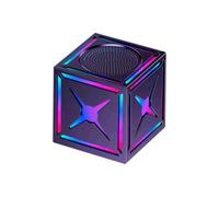 Koolenry Wireless Mini Outdoor Speaker with RGB Colorful Light Woofer Stereo Portable Subwoofer Atmosphere BT Sound Box Black