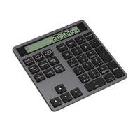 Koolenry Wireless Number Keypad Bluetooth Calculator Keyboard Ergonomic Bluetooth Dual Mode Calculator 2in1 Portable Grey