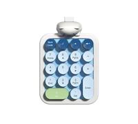 Koolenry Wireless Numeric Keyboard Wireless Number Keypad Cute Bear Cartoon Computer Accessories Colorful Number Keypad for Accounting Blue
