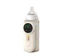 Koolenry Wireless Portable Baby Bottle Warmer USB Insulated Milk Cover Heater with Constant Temperature Control for Travel-Friendly Design
