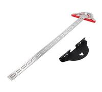 Koolenry Woodworkers Edge Ruler Protractor Carpenter's Angle Ruler Angle Finder Woodworking Design Ruler Woodworking Measuring Tool T Square Woodworking Scribing Tools 45cm