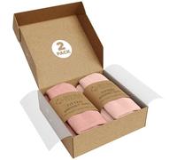KoolerThings Bassinet Fitted Sheets - Compatible with SNOO Happiest Baby Oval Bassinet | 100% Organic Jersey Cotton - Light Pink + Dark Pink | 30x16 (2 Pack)