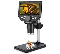Koolertron 4.3 inch LCD Digital USB Microscope,8MP 1-1000X Magnification Handheld Electronic Video Recorder Camera,8 LED Light,Rechargeable Battery for Circuit Board Repair Soldering PCB Coins