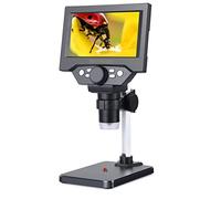 Koolertron 5.5 inch LCD Digital Microscope, USB Microscope, 8MP 1-1000X Magnification Handheld Camera Video Recorder, 8 LED Light, Rechargeable Battery for Circuit Board Repair
