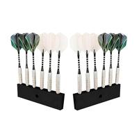KOOLEVER 2 Pack Dart Holder Wall Mounted Rack, Plastic Dart Dock Rack For 12 Darts(6 Each), for Steel & Soft Tip, Darts Holder Wall Mounted Storage Display, D art Holders For Wall Game Room Bar