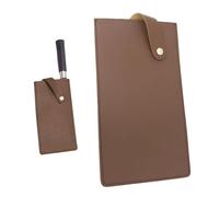 KOOLEVER Guard for Chefs Knife, 8.5" PU Leather Knife Cover Sheath, Brown Knife Sleeve for Knives Kitchen Meat Cleaver, Kitchen Knife Protective Cover