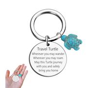 KOOLEVER Travel Turtle Keychain, Lucky Cute Turtle Keychain Gift for Women Men Turtle Keyring Travel Gifts for Travel Souvenir, Graduation, Birthday, Farewell Gift