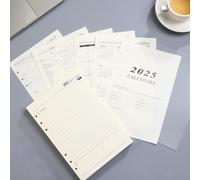 Koolkasa 2025 Weekly Planner Monthly Planner Insert A5, Calendar Inserts 2025 A5, Ring Binder Calendar, 2025 Inserts 6 Hole Personal Organiser for Work and Study & Financial Management 140 mm x 206 mm