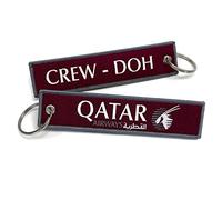 koolkrew Qatar Airways CREW DOH Woven Keyring