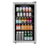 KoolMore 18" 3.2 Cu. Merchandiser Beverage Refrigerator with Stainless Steel Rim and Touchpad for Soft Drinks, Beer or Wine, Perfect for Use in a Commercial Environment or