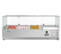 KoolMore SCDC-3P-SSL Commercial Refrigerator, 40-Inch with Sneeze Guard, Silver