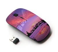 KOOLmouse [ Optical 2.4G Wireless Mouse ] [ Winter Alaska Mountains Lake Pink Purple ]