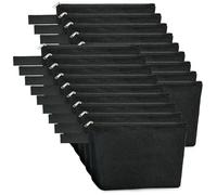 Koolmox 20 Pack 12Oz Canvas Makeup Bag with Bottom and Strap, Multifunctional Toiletry Bag with Zipper Travel Toiletry Pouch, Blank DIY Craft Bag Pencil Pouches, Black Balck, M_10.2x5.5x2.1''