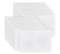 Koolmox 30 PCS 8x5'' White Makeup Bag Set with Zipper Customizable Cotton Canvas Pouches for DIY Arts and Crafts, Cases to Tie-Dye for Cosmetic Items, Stationary, Party Favors