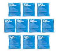 Koolpak 10 x Reusable Hot & Cold Gel Pack 13 x 14cm - Microwave Heat Pad & Freezer Ice Pack - Small Compress for Sprains, Swelling, Period Pain & Sports Injuries - Clear Gel