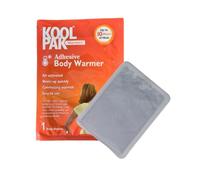 Koolpak Adhesive Body Warmer - Air Activated, 10 Hours Heat, Back & Shoulder Relief, Single-Use (20)