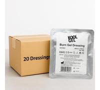 Koolpak KoolGel Burn Dressing 10cm x 10cm - Instant Soothing Relief for Burns, Scalds and Sunburn, 1st and 2nd Degree Burns - Sterile Hydrogel First Aid Treatment (20 Pack)
