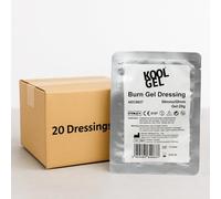 Koolpak KoolGel Burn Dressing 5cm x 5cm - Instant Soothing Relief for Burns, Scalds and Sunburn, 1st and 2nd Degree Burns - Sterile Hydrogel First Aid Treatment (20 Pack)