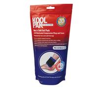 Koolpak Reusable Hot & Cold Gel Pack with Elasticated Compression Wrap & Cover - 12 x 29cm - Reusable Ice/Heat Therapy for Pain Relief, Swelling & Injury Recovery
