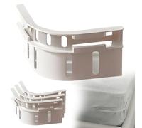 KoolShiro 4 PCS Bed Sheet Holders with Lock Strips, Non-Slip Mattress Sheet Clips, Secure Fitted Sheet Fasteners, Heavy Duty Corner Straps for All Mattress Sizes, Maintains Tight & Neat Bedding