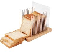 KoolShiro Stainless Steel Bread Slicer, Adjustable Guide for Homemade Bread, Sourdough Rounds, Bagels, Cake, Toast