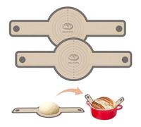 Koolstuffs Silicone Bread Sling for Dutch Oven, 2 PCS Non-Stick & Easy Clean Reusable Silicone Baking Mat with Long Handles, Easy to Transfer Sourdough Bread, BM02