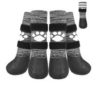 KOOLTAIL Anti Slip Dog Socks Boots, Waterproof Dog Shoes Lengthening Paw Protector with Straps Traction Control for Hardwood Floor, Prevent Licking Booties for Small Medium Large Senior Old Dogs