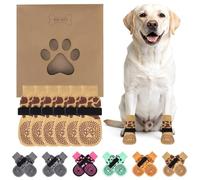 KOOLTAIL Anti Slip Dog Socks for Hot/Cold Pavement to Prevent Licking Paws, Paw Protector&Dog Boots with Grippers for Hardwood Floors,Traction Control No Twist Booties for Small Medium Large Dogs L